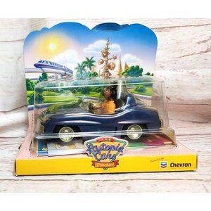 Vintage 2000 Autopia Cars Disneyland Chevron Toy Car - Pull Back Rolling Gift